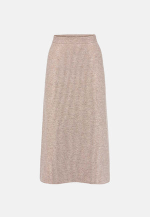 Strickrock in Merino-Wolle | Taupe