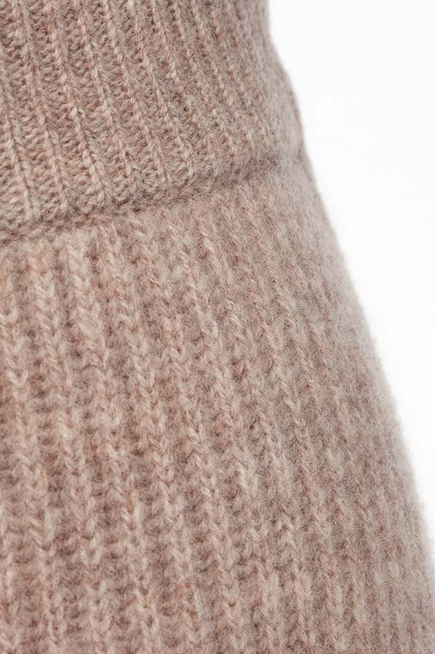 Strickrock in Merino-Wolle | Taupe