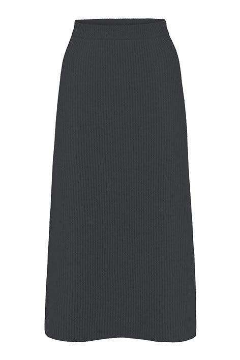 Knitted skirt in merino wool | Graphit