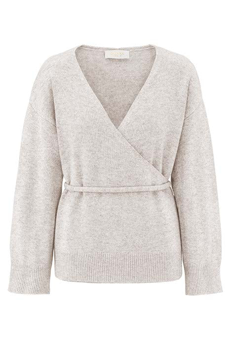 Strickjacke in Merino-Wolle | Creme