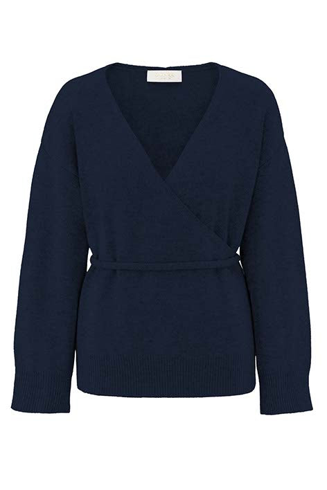 Strickjacke in Merino-Wolle | Navy