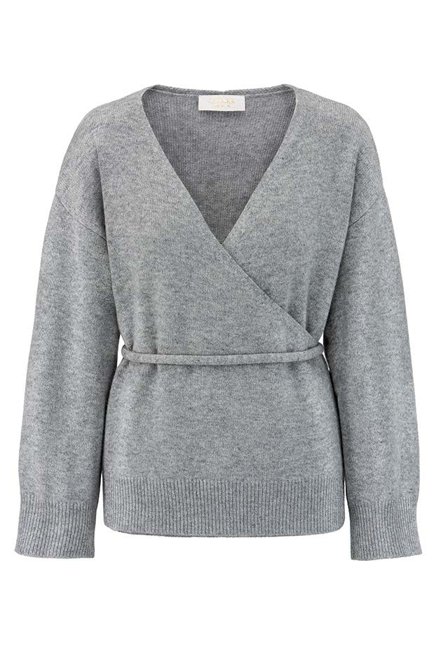 Strickjacke in Merino-Wolle | light Grey