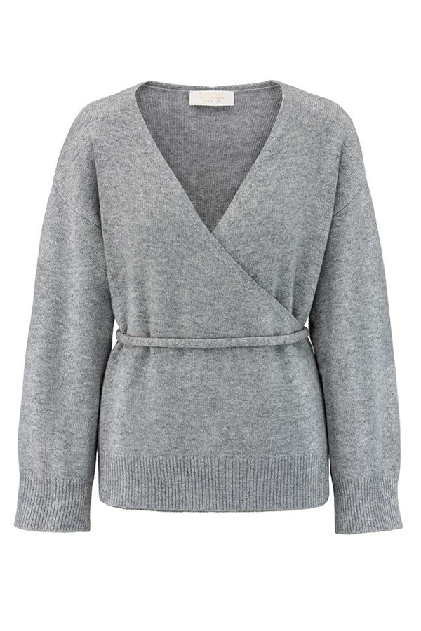 Strickjacke in Merino-Wolle | light Grey