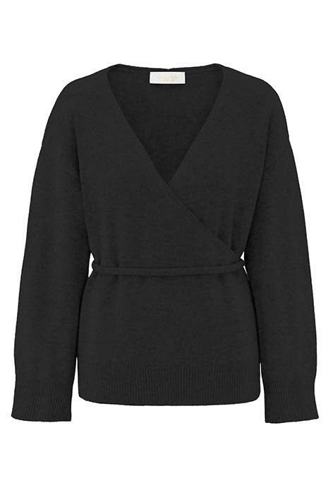 Strickjacke in Merino-Wolle | Black