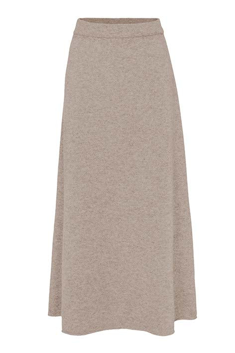 Strickrock in Merino-Wolle | Taupe