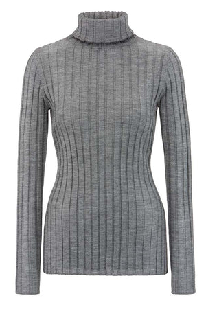 Rollkragenshirt in Merino-Wolle | light Grey