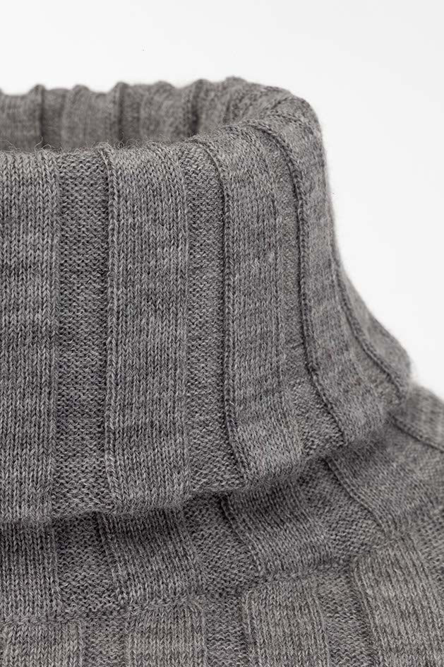 Rollkragenshirt in Merino-Wolle | light Grey
