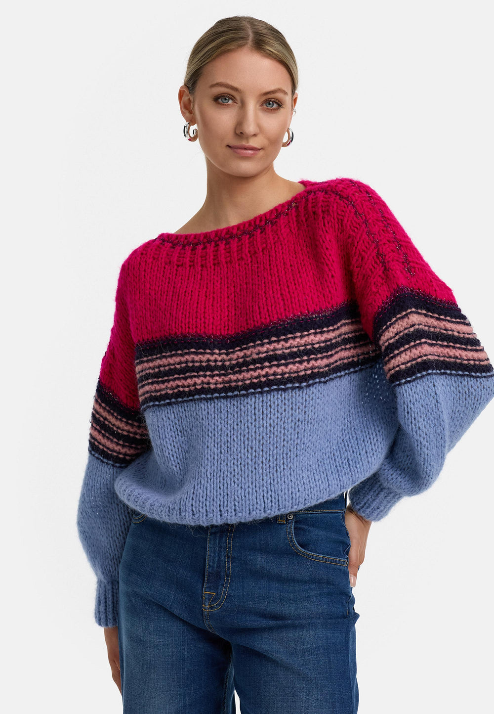 Pullover mit Glitzergarn | Pink Berry