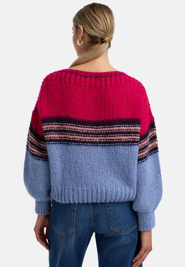 Pullover mit Glitzergarn | Pink Berry