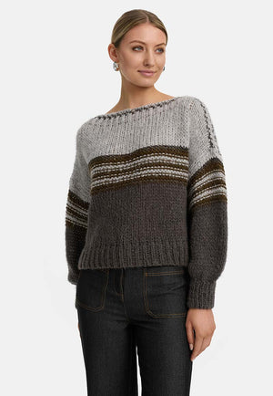 Pullover mit Glitzergarn | light Grey