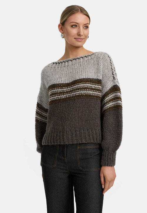 Pullover mit Glitzergarn | light Grey