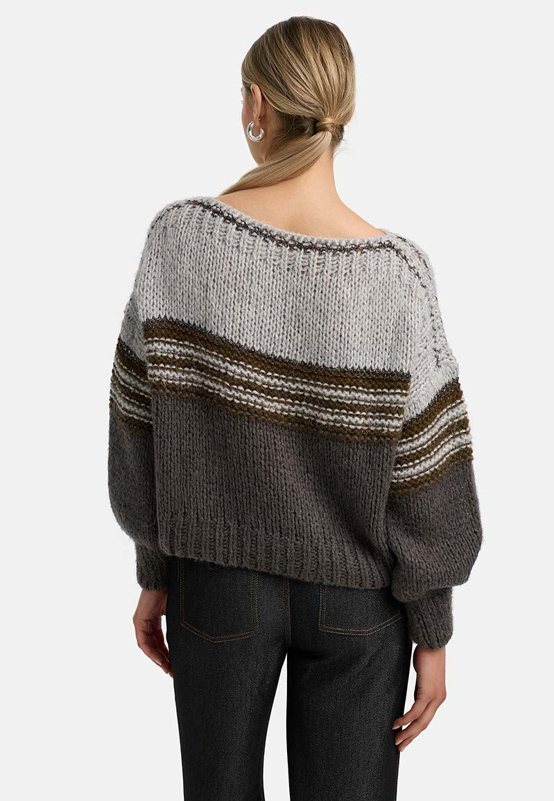 Pullover mit Glitzergarn | light Grey