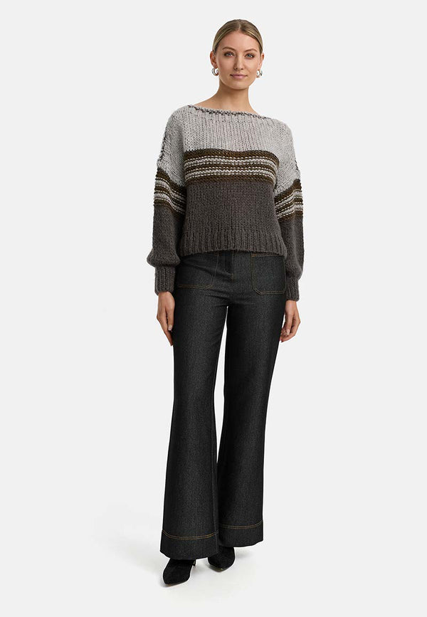 Pullover mit Glitzergarn | light Grey