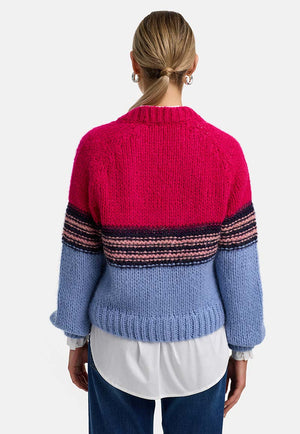 Strickjacke mit Glitzergarn | Pink Berry