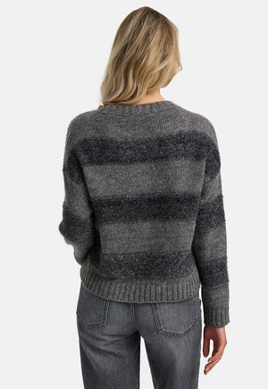 Pullover mit Glitzerefeektgarn | light Grey