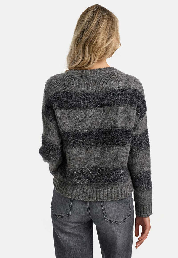 Pullover mit Glitzerefeektgarn | light Grey