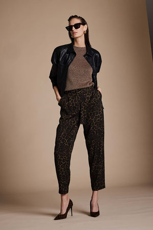 Strickshirt in Glitzergarn | Taupe