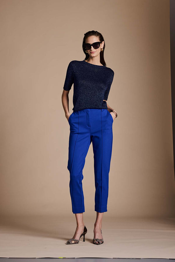 Strickshirt in Glitzergarn | Electric Blue