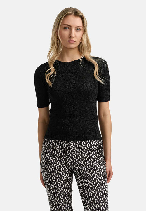 Strickshirt in Glitzergarn | Black