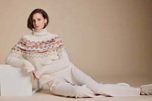 Rollkragenpullover mit Wolle | Creme