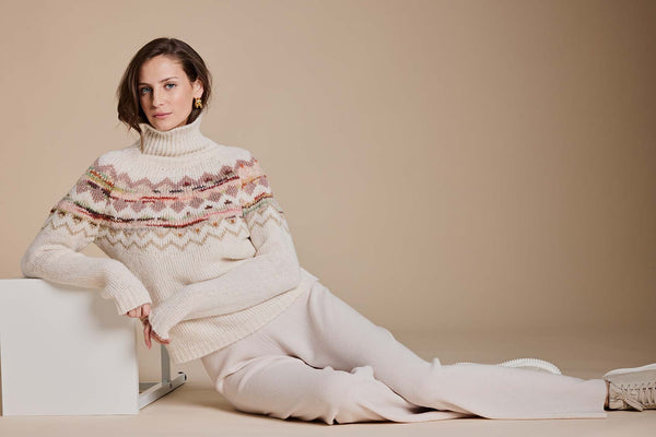 Rollkragenpullover mit Wolle | Creme