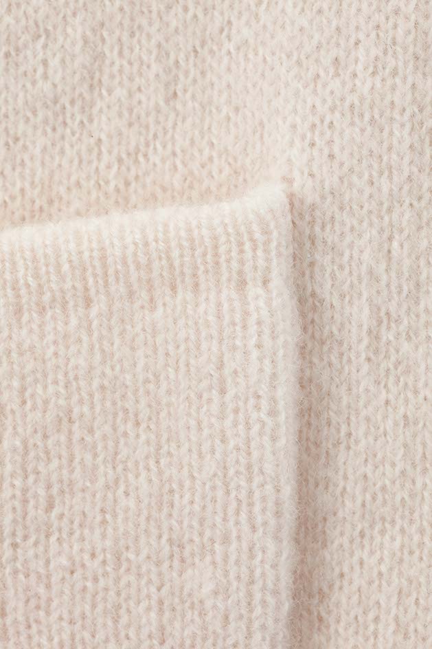 Strickmantel in Merino-Wolle | Creme