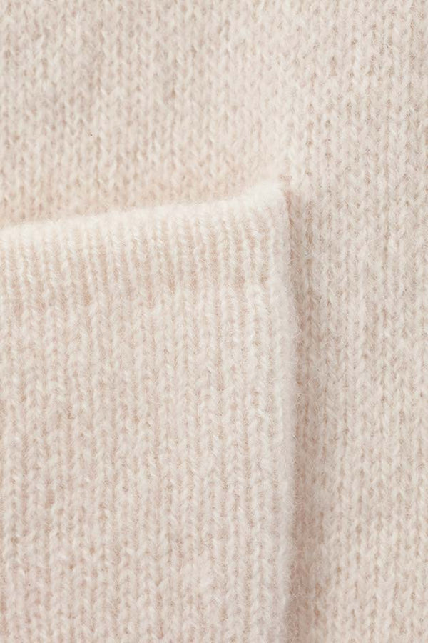 Strickmantel in Merino-Wolle | Creme