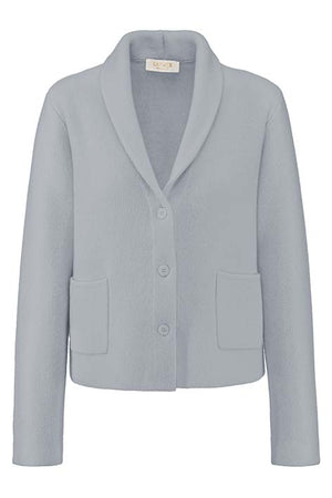 Strickblazer in Merino-Wolle | light Grey