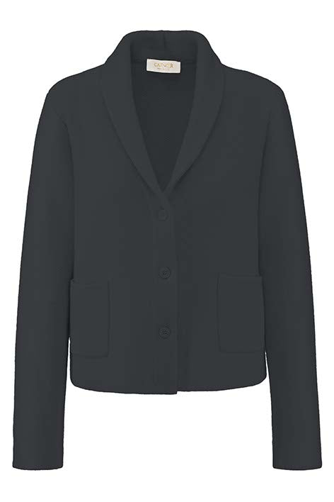 Strickblazer in Merino-Wolle | Graphit