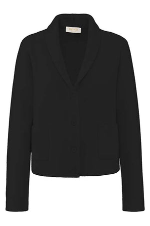 Strickblazer in Merino-Wolle | Black