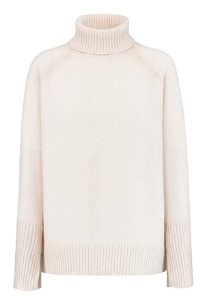 Rollkragenpullover in Merino-Wolle | Creme