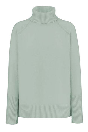 Rollkragenpullover in Merino-Wolle | light Mint
