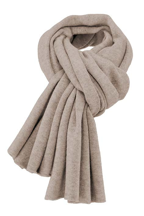 Strickschal in Merino-Wolle | Taupe