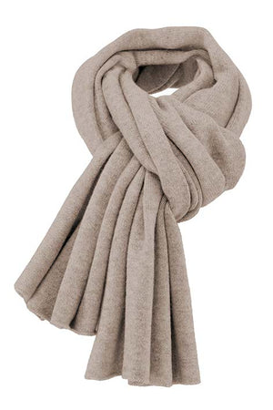 Strickschal in Merino-Wolle | Taupe