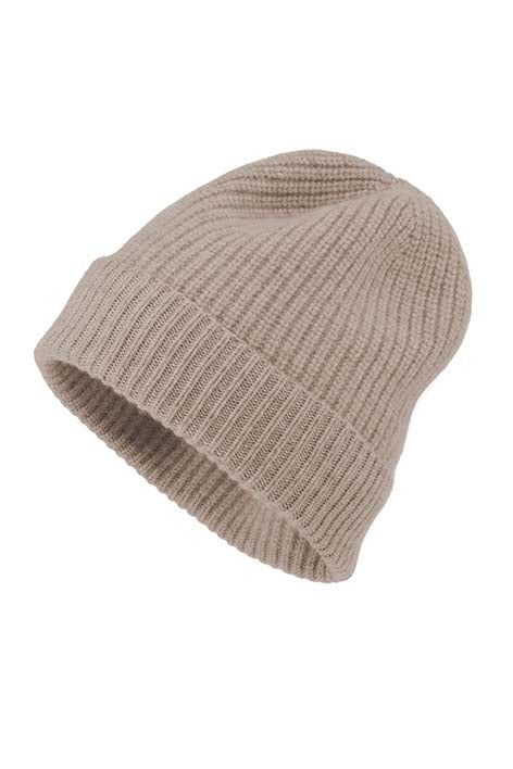 Beanie in Merino-Wolle | Taupe