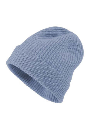 Beanie in Merino-Wolle | Retro Blue