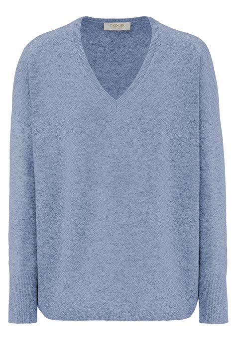 Pullover in Merino-Wolle | Retro Blue