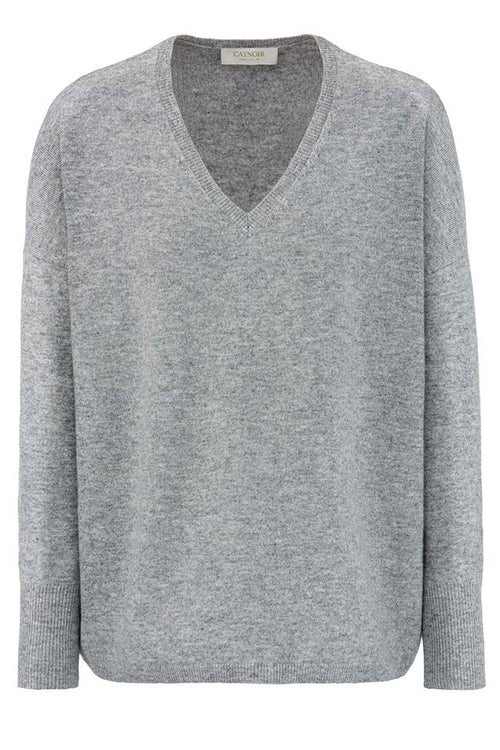 Pullover in Merino-Wolle | light Grey