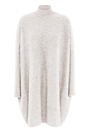 Strickkleid in Merino-Wolle | Creme