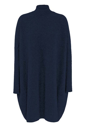 Strickkleid in Merino-Wolle | Navy