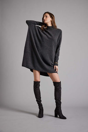 Strickkleid in Merino-Wolle | Graphit