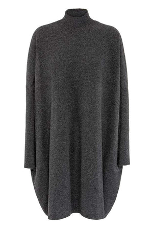 Strickkleid in Merino-Wolle | Graphit