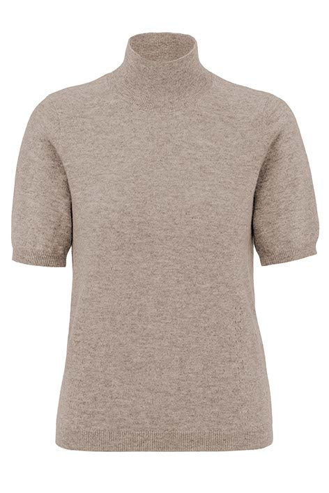 Strickshirt in Merino-Wolle | Taupe