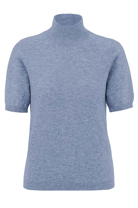 Strickshirt in Merino-Wolle | Retro Blue