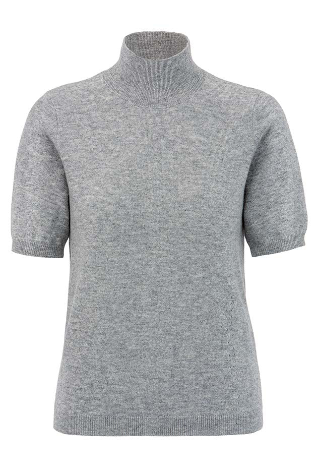 Strickshirt in Merino-Wolle | light Grey