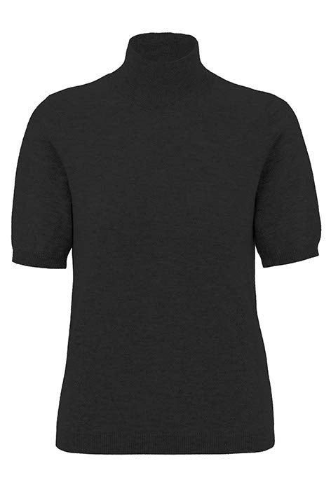 Strickshirt in Merino-Wolle | Black