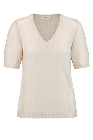 Strickshirt in Merino-Wolle | Creme