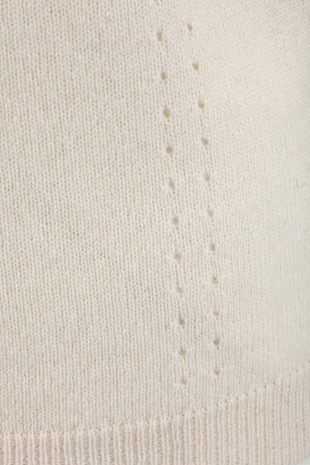Strickshirt in Merino-Wolle | Creme