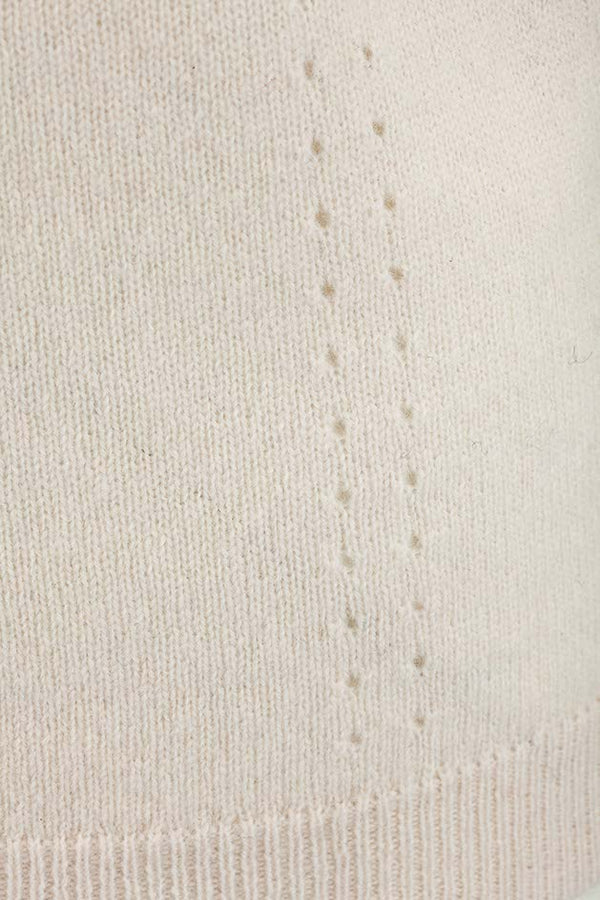 Strickshirt in Merino-Wolle | Creme