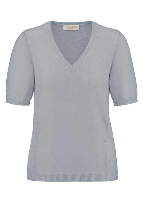 Strickshirt in Merino-Wolle | light Grey